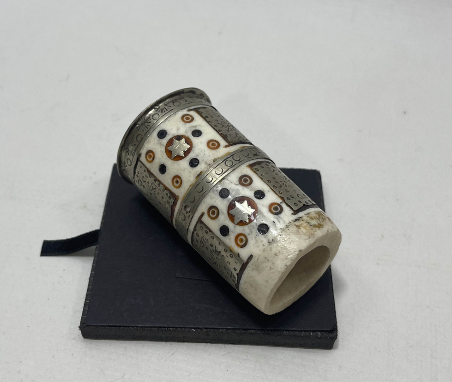 KEMİKTEN MAMUL İŞLEMELİ ANTİKA BASTON SAPI