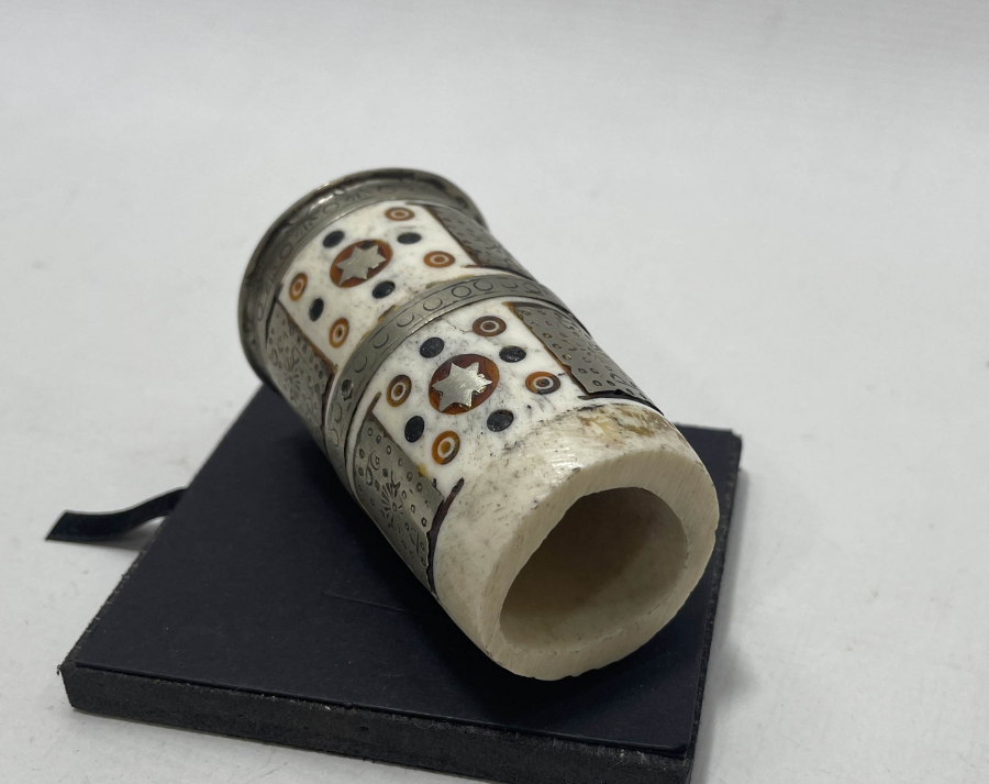 KEMİKTEN MAMUL İŞLEMELİ ANTİKA BASTON SAPI