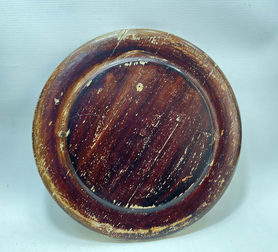 MARKÜTERİ İŞÇİLİKLİ AHŞAPTAN MAMUL ANTİKA DUVAR TABAĞI