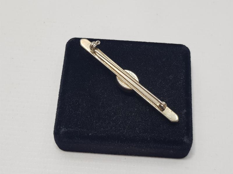 OPAL TAŞLI ANTİKA ALTIN KAPLAMA BROŞ