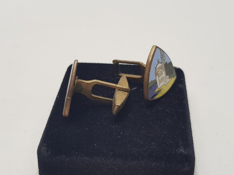 ORTAKÖY CAMİİ RESİMLİ ANTİKA MİNELİ KOL DÜĞMELERİ