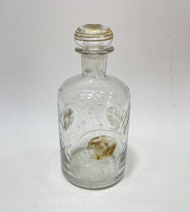 OSMANLI DÖNEMİ ALTIN VARAKLI BEYKOZ KOKU ŞİŞESİ