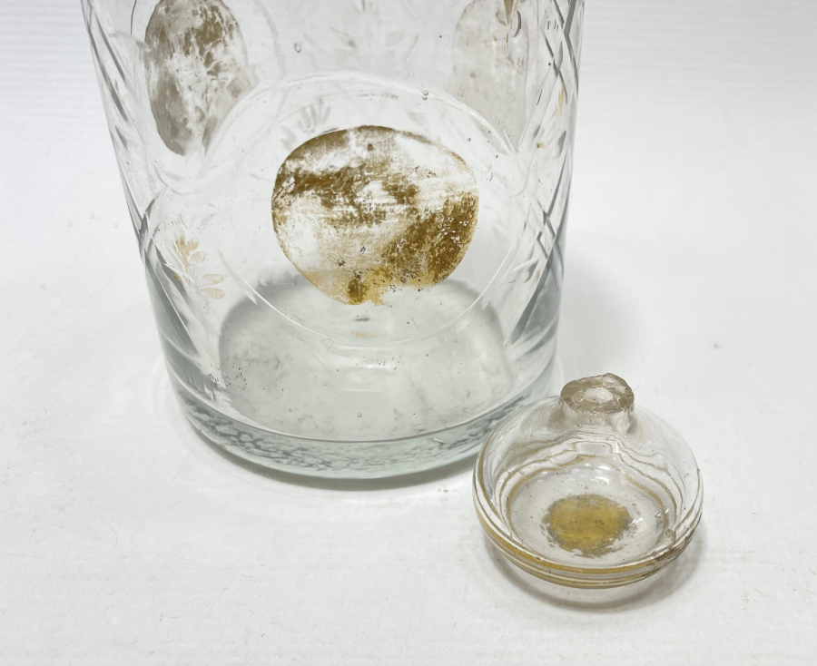 OSMANLI DÖNEMİ ALTIN VARAKLI BEYKOZ KOKU ŞİŞESİ