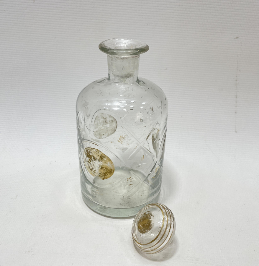 OSMANLI DÖNEMİ ALTIN VARAKLI BEYKOZ KOKU ŞİŞESİ