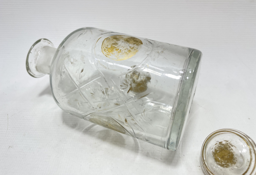 OSMANLI DÖNEMİ ALTIN VARAKLI BEYKOZ KOKU ŞİŞESİ