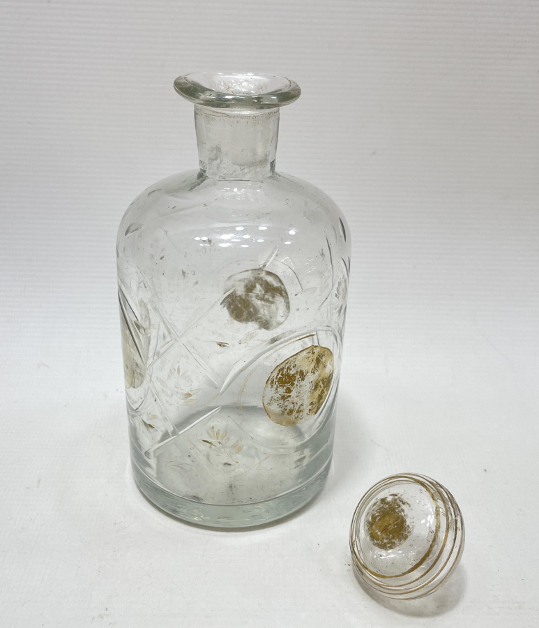 OSMANLI DÖNEMİ ALTIN VARAKLI BEYKOZ KOKU ŞİŞESİ