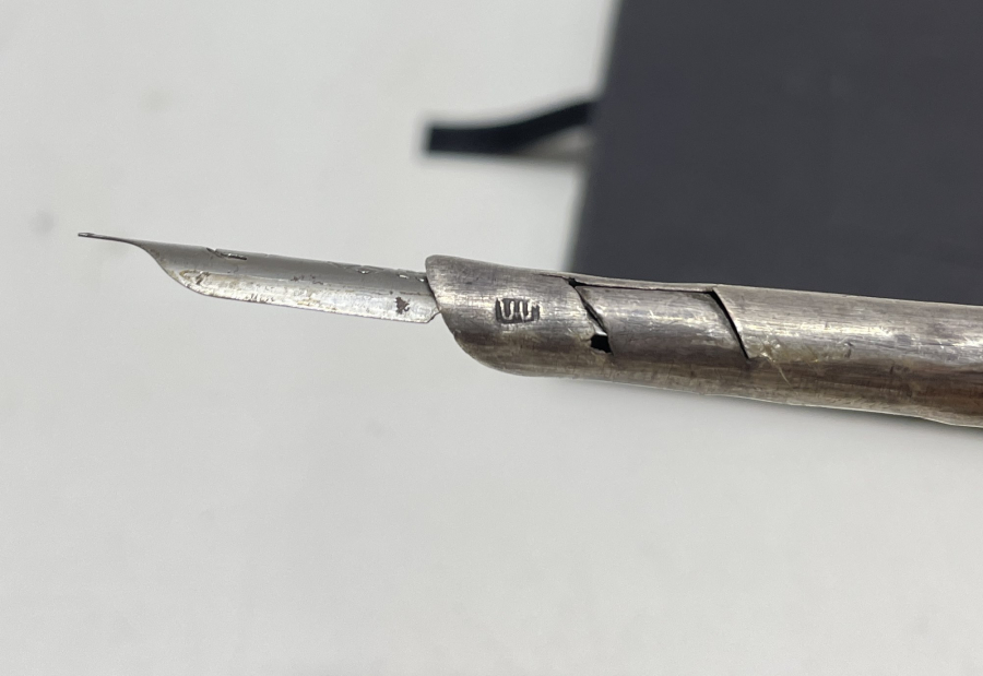 OSMANLI DÖNEMİ ERMENİ USTA DAMGALI TELKARİ İŞÇİLİKLİ GÜMÜŞ DİVİT