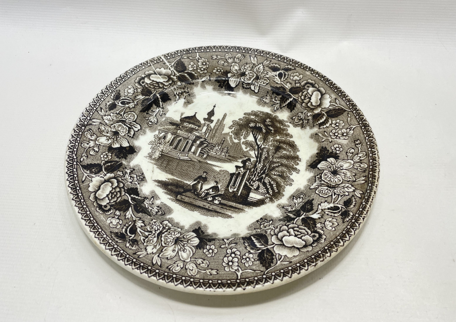 OSMANLI DÖNEMİ SARAY MANZARALI NADİR PORSELEN TABAK