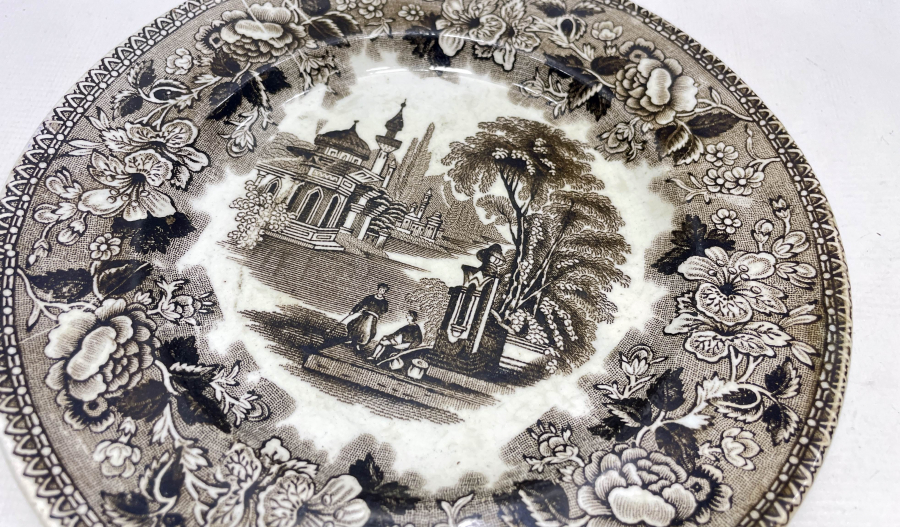 OSMANLI DÖNEMİ SARAY MANZARALI NADİR PORSELEN TABAK