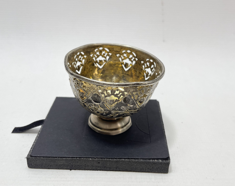 OSMANLI DÖNEMİ TUĞRALI GÜMÜŞ FİNCAN ZARFI