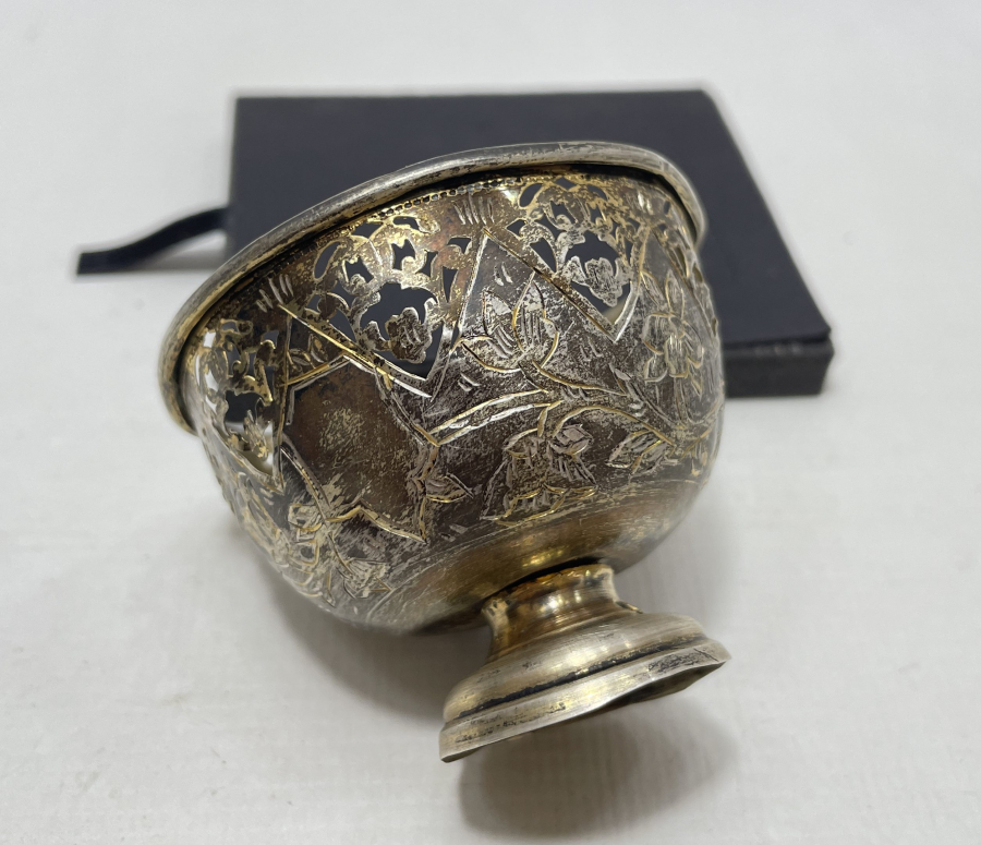 OSMANLI DÖNEMİ TUĞRALI GÜMÜŞ FİNCAN ZARFI