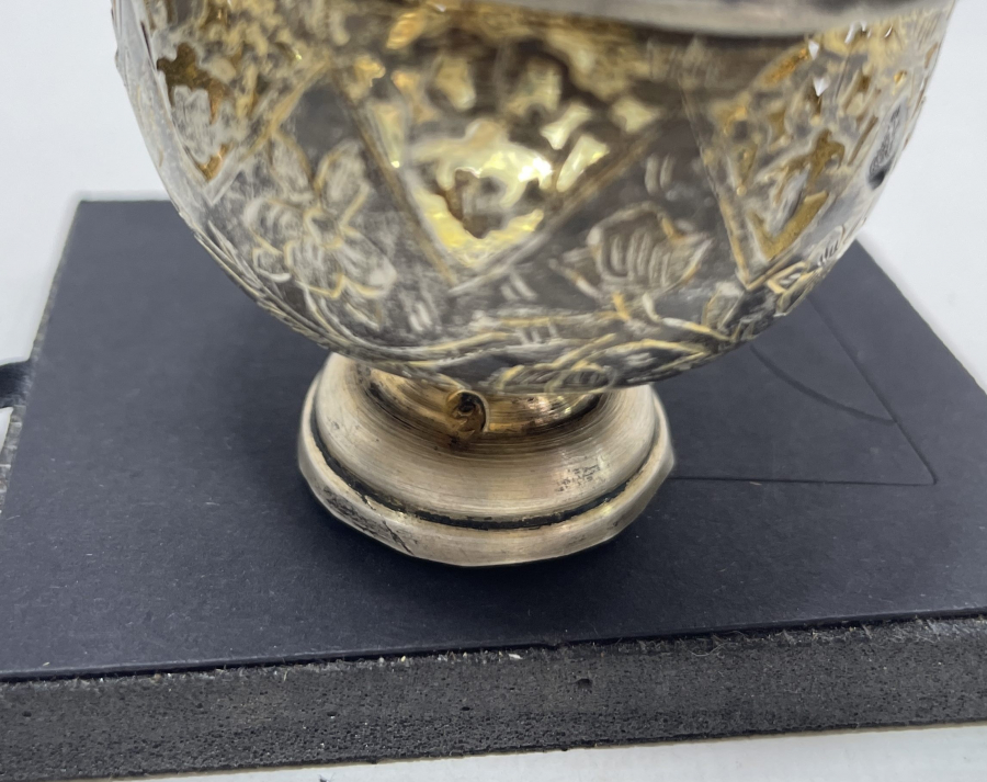 OSMANLI DÖNEMİ TUĞRALI GÜMÜŞ FİNCAN ZARFI