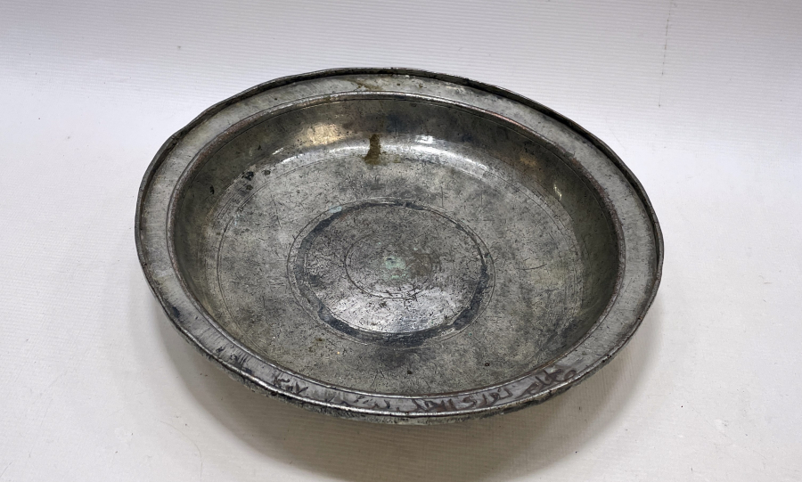 OSMANLI DÖNEMİ YAZILI BAKIR TABAK