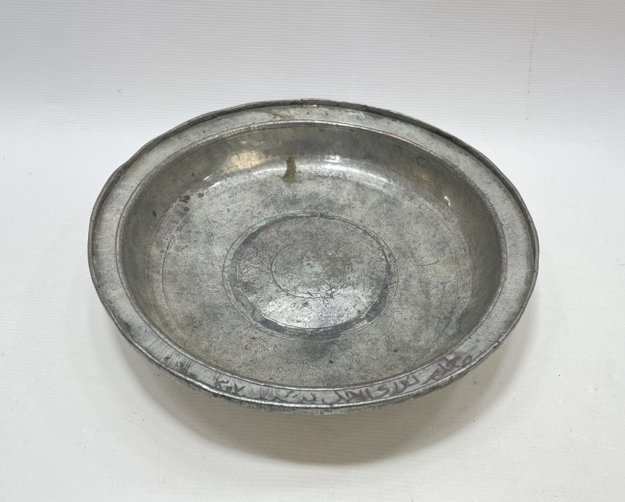 OSMANLI DÖNEMİ YAZILI BAKIR TABAK