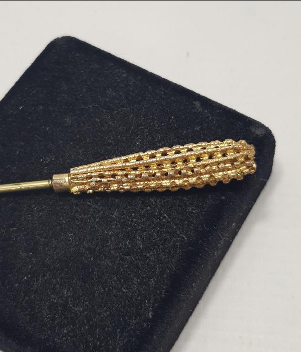 OSMANLI DÖNEMİ İZMİR LEVANTEN İŞİ ALTIN KAPLAMA SAÇ İĞNESİ