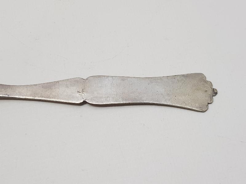 OSMANLI DÖNEMİ İZMİR İŞİ RUMCA YAZILI GÜMÜŞ TATLI KAŞIĞI