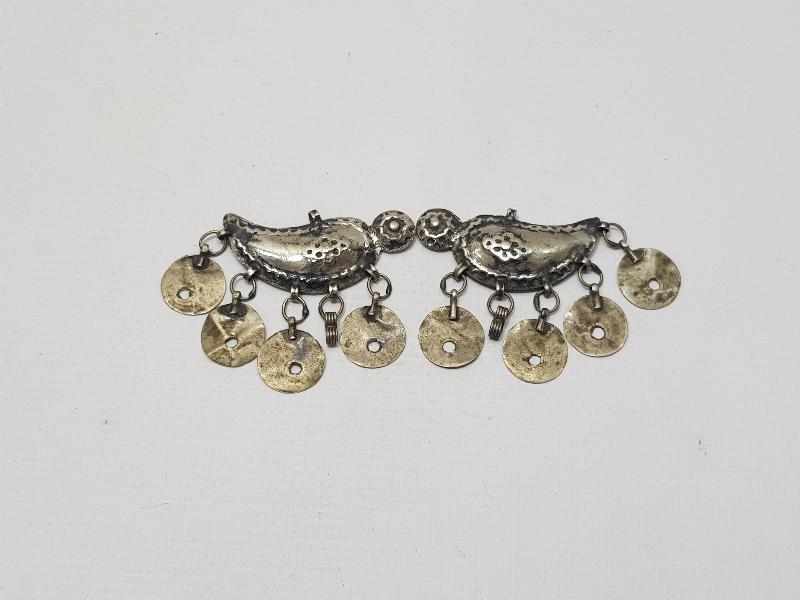 OSMANLI DÖNEMİ BİR ÇİFT GÜMÜŞ FES SÜSÜ