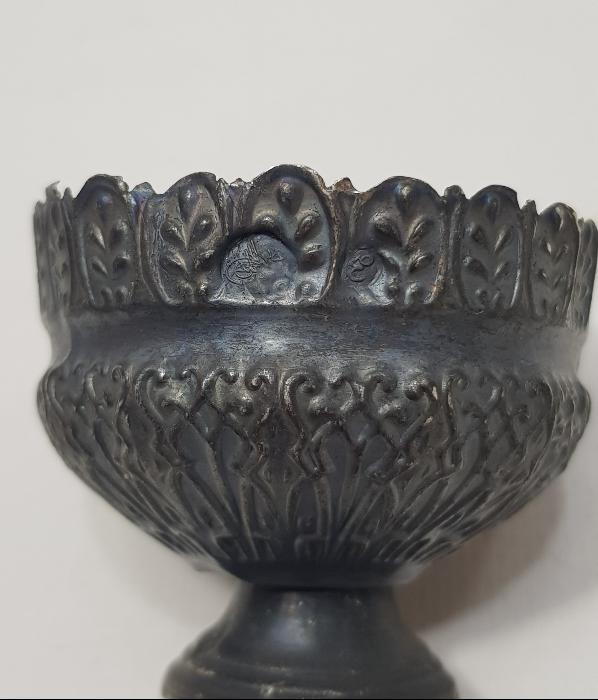 OSMANLI TUĞRALI VE SAH DAMGALI GÜMÜŞ KAHVE FİNCANI ZARFI 