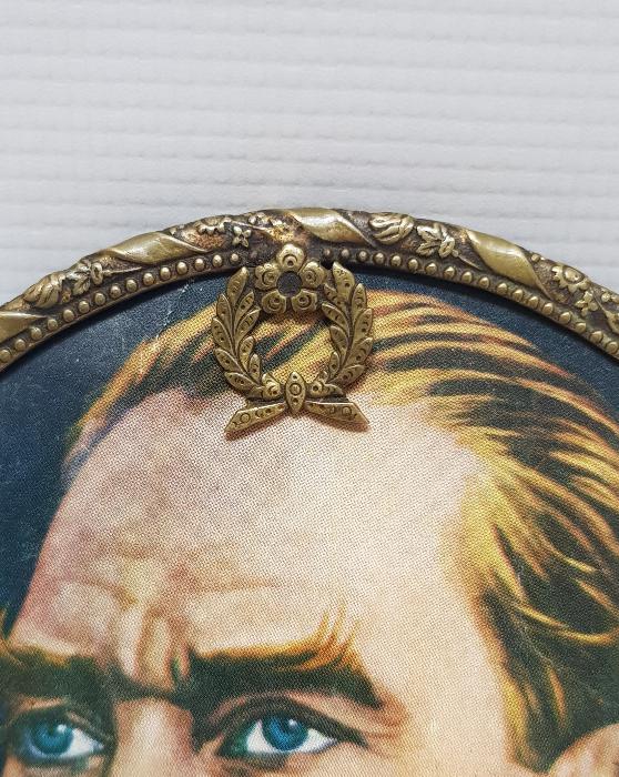 PİRİNÇ ÇERÇEVESİ İÇİNDE MAREŞAL MUSTAFA KEMAL ATATÜRK RESMİ