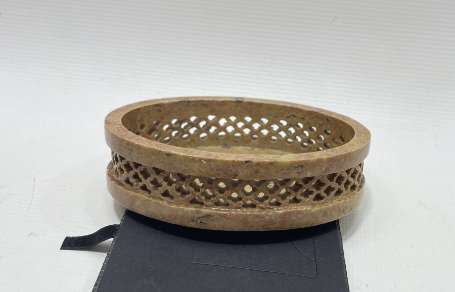 TAMAMI EL YAPIMI DOĞAL TAŞ KAPAKLI KUTU