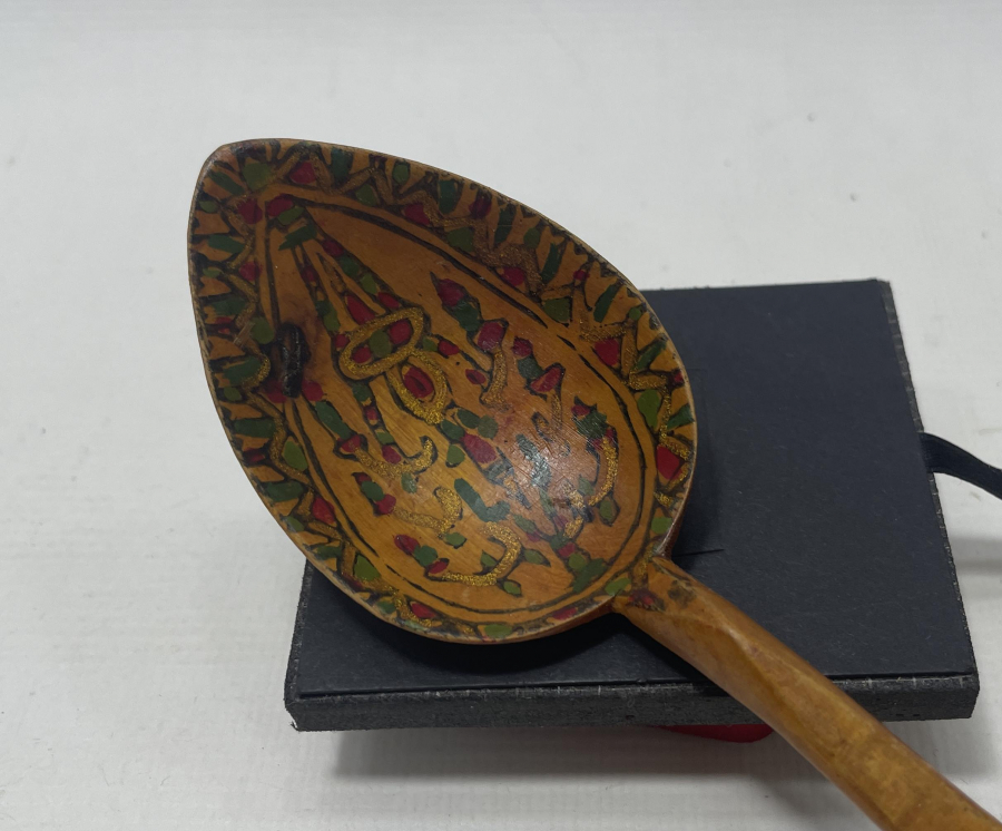 ÜZERİ YAZILI OSMANLI DÖNEMİ TAHTA KAŞIK