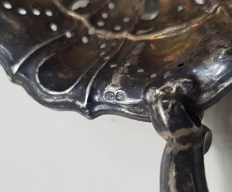 ANTİKA FİL DİŞİ SAPLI GÜMÜŞ SÜZGEÇ