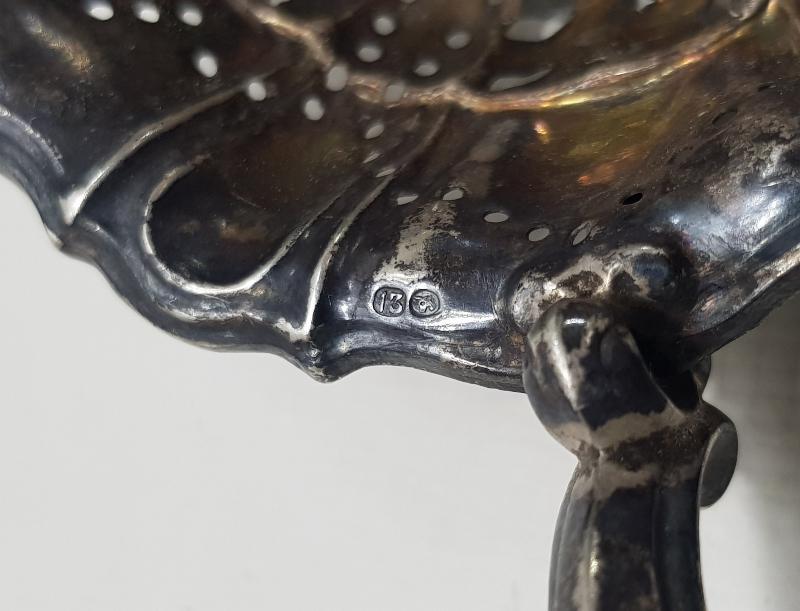 ANTİKA FİL DİŞİ SAPLI GÜMÜŞ SÜZGEÇ