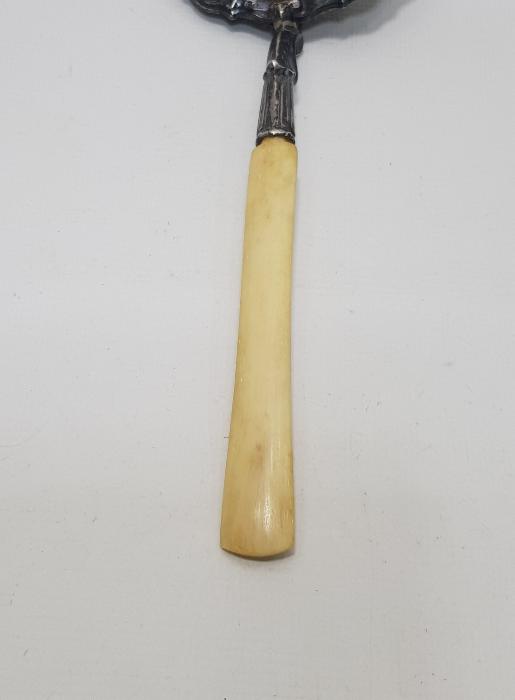 ANTİKA FİL DİŞİ SAPLI GÜMÜŞ SÜZGEÇ