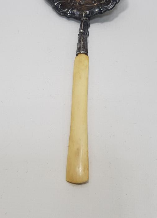 ANTİKA FİL DİŞİ SAPLI GÜMÜŞ SÜZGEÇ