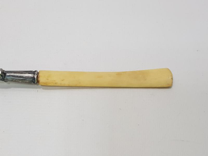 ANTİKA FİL DİŞİ SAPLI GÜMÜŞ SÜZGEÇ