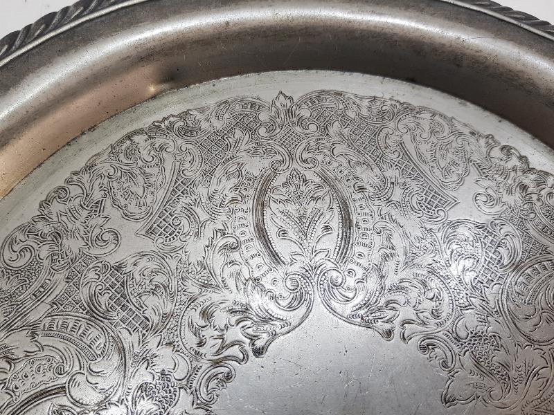 ANTİKA GÜMÜŞ KAPLAMA TEPSİ 