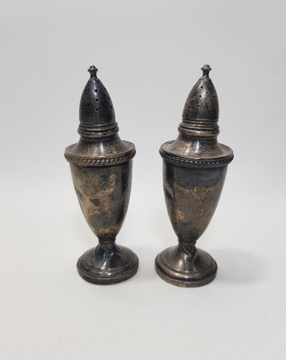 BİR ÇİFT ANTİKA GÜMÜŞ BAHARATLIK 