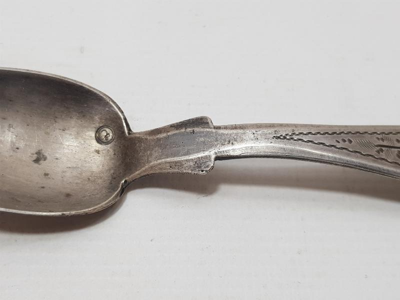 CUMHURİYET İLK DÖNEM OSMANLICA HİLAL VE SAH DAMGALI ÇOK NADİR GÜMÜŞ TATLI KAŞIĞI