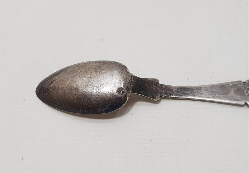 CUMHURİYET İLK DÖNEM OSMANLICA HİLAL VE SAH DAMGALI ÇOK NADİR GÜMÜŞ TATLI KAŞIĞI