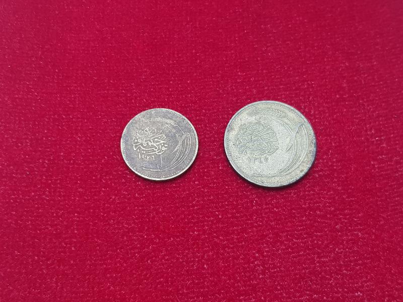 CUMHURİYET İLK DÖNEM OSMANLICA YAZILI 5 KURUŞ VE 10 KURUŞ