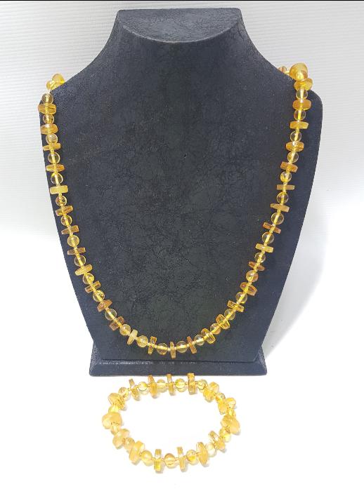 DAMLA KEHRİBAR GERDANLIK VE BİLEKLİK