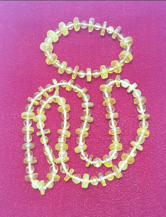 DAMLA KEHRİBAR GERDANLIK VE BİLEKLİK