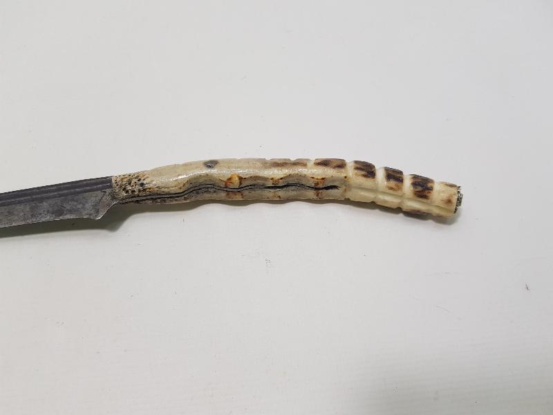 GEYİK BOYNUZU SAPLI ERZİNCAN İŞİ ANTİKA BIÇAK