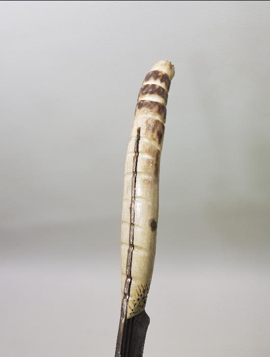 GEYİK BOYNUZU SAPLI ERZİNCAN İŞİ ANTİKA BIÇAK