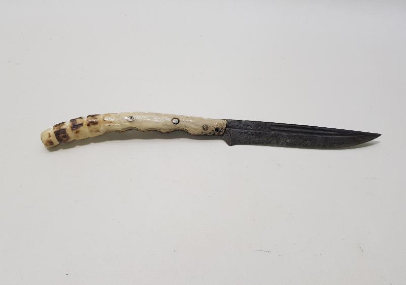 GEYİK BOYNUZU SAPLI ERZİNCAN İŞİ ANTİKA BIÇAK