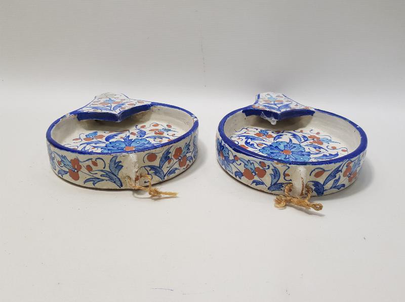 İKİ ADET KÜTAHYA KAHVE SOĞUDANLIĞI