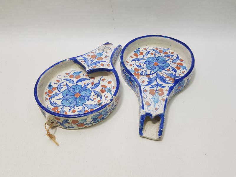 İKİ ADET KÜTAHYA KAHVE SOĞUDANLIĞI