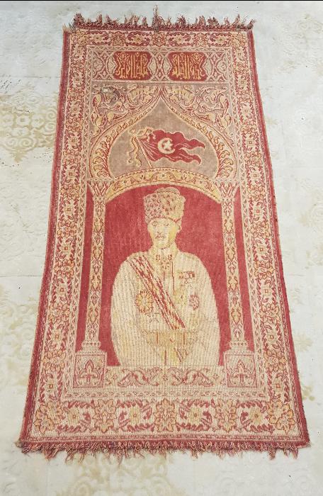 KURTULUŞ SAVAŞI DÖNEMİ ÇOK NADİR ATATÜRKLÜ DUVAR HALISI