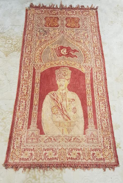 KURTULUŞ SAVAŞI DÖNEMİ ÇOK NADİR ATATÜRKLÜ DUVAR HALISI