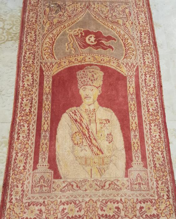 KURTULUŞ SAVAŞI DÖNEMİ ÇOK NADİR ATATÜRKLÜ DUVAR HALISI