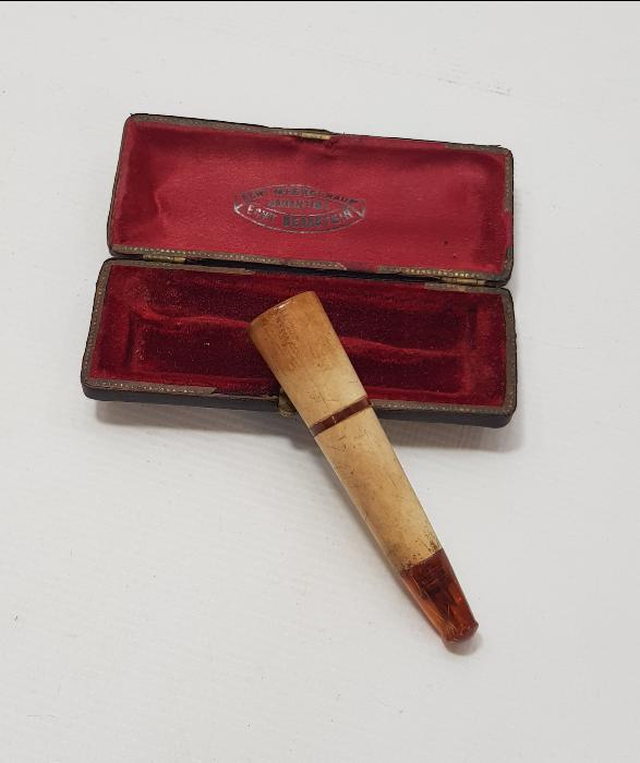 KUTUSUNDA ANTİKA DAMLA KEHRİBAR AĞIZLIK