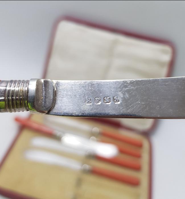 KUTUSUNDA ANTİKA GÜMÜŞ MEYVE BIÇAĞI TAKIMI