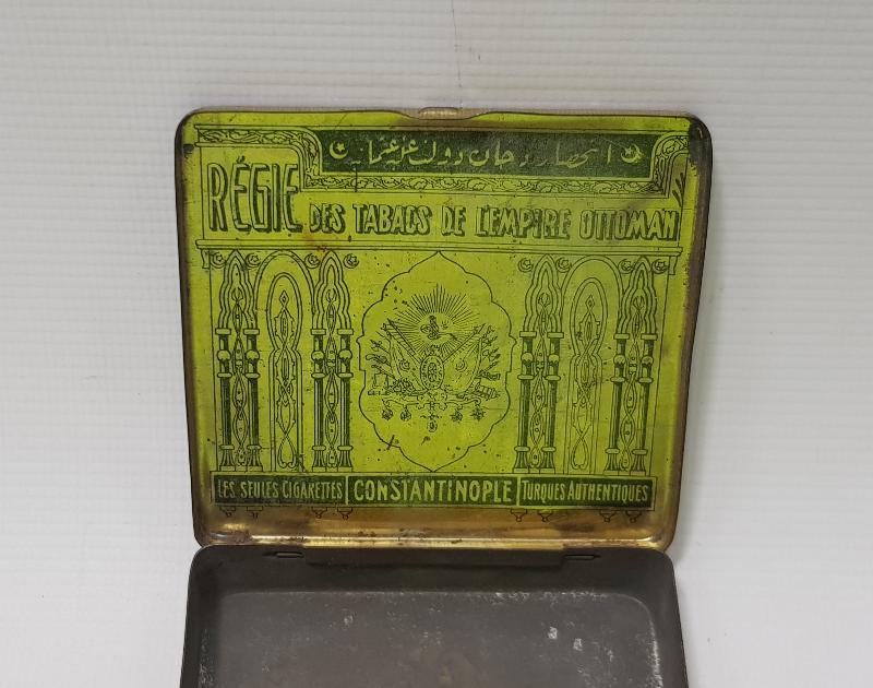 OSMANLI DEVLET ARMALI TENEKE SİGARA KUTUSU