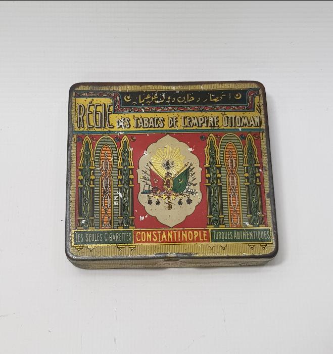 OSMANLI DEVLET ARMALI TENEKE SİGARA KUTUSU