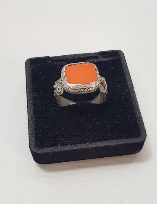 OSMANLI DÖNEMİ AKİK TAŞLI GÜMÜŞ YÜZÜK